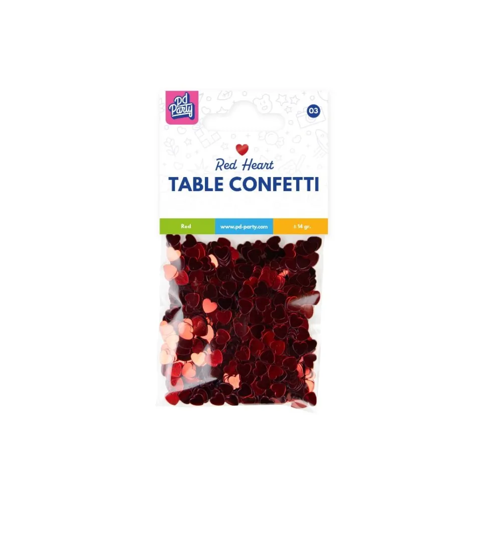 Hartjes Tafelconfetti Rood 14gr