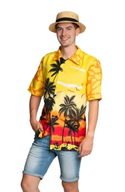 Hawaii Blouse Geel Heren Paradise