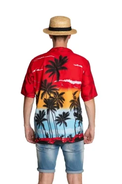 Hawaii Blouse Rood Heren Paradise