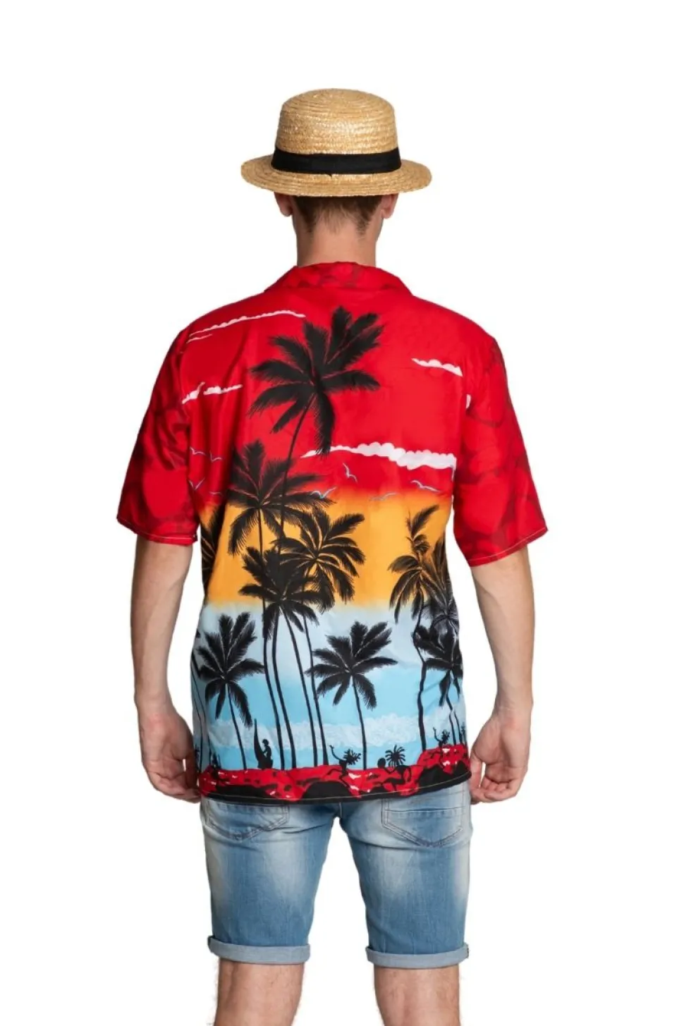 Hawaii Blouse Rood Heren Paradise