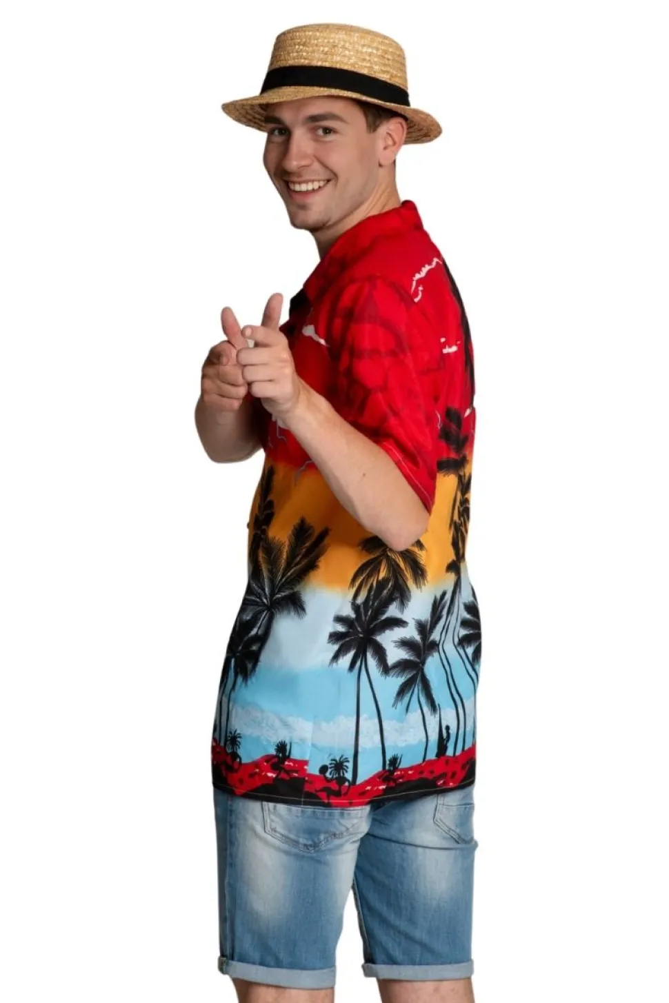 Hawaii Blouse Rood Heren Paradise