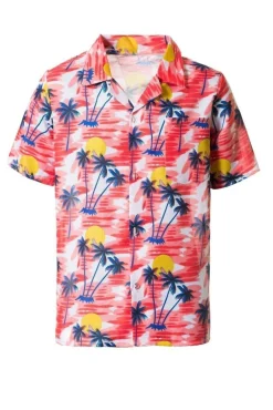 Hawaii Blouse Rood Palmboom
