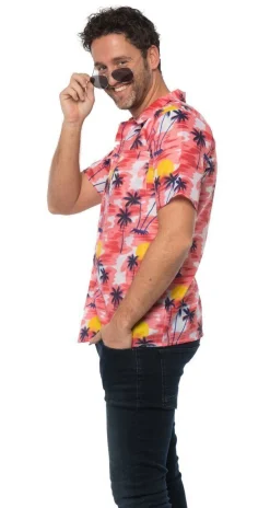 Hawaii Blouse Rood Palmboom
