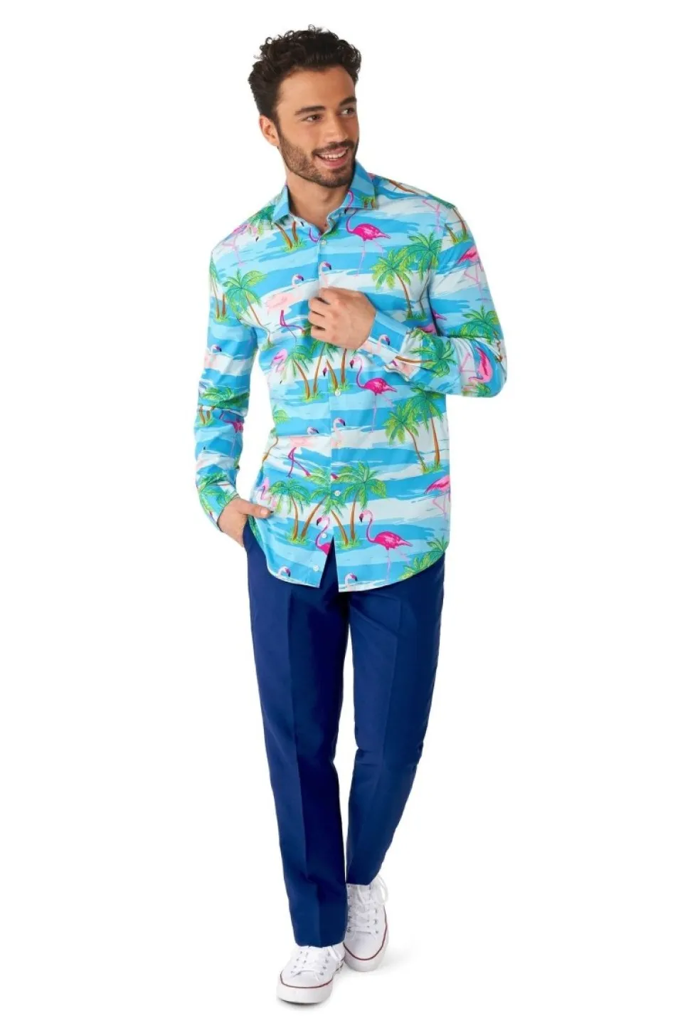 Hawaii Flamingo Overhemd Heren OppoSuits