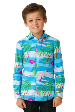 Hawaii Flamingo Overhemd Jongen OppoSuits