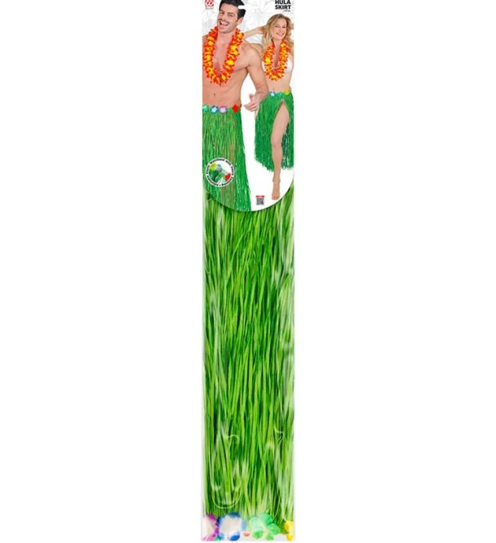 Hawaii Rok Groen Met Bloemenriem 80cm