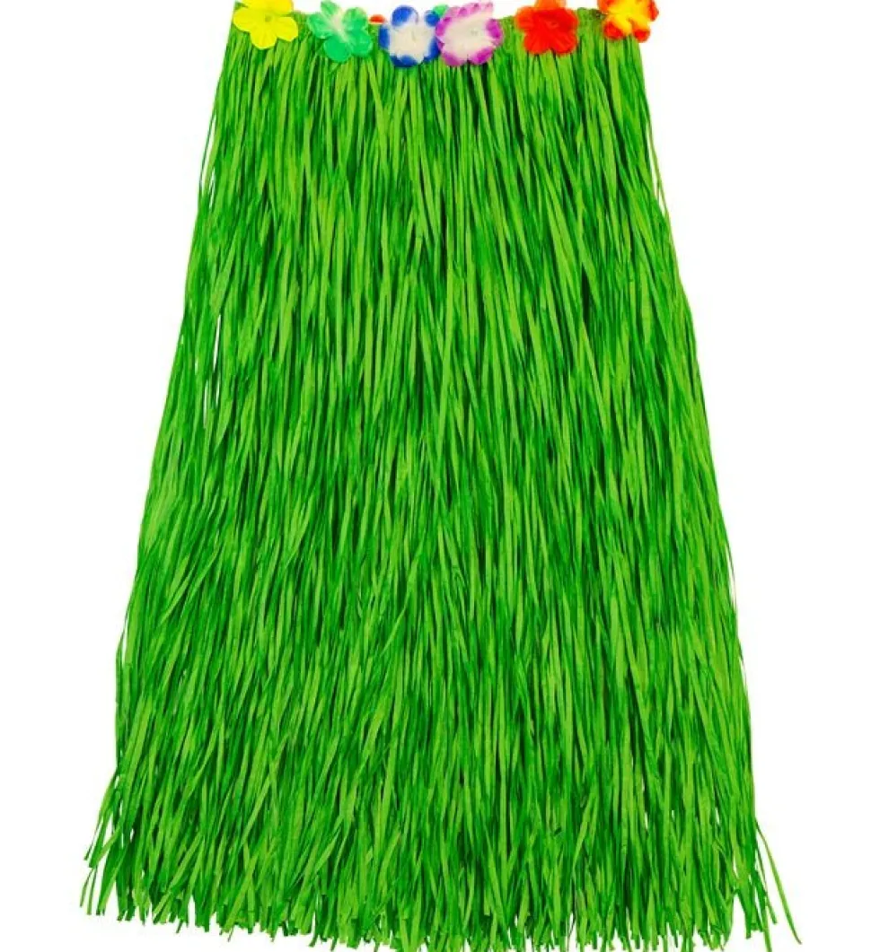Hawaii Rok Groen Met Bloemenriem 80cm