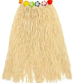 Hawaii Rok Naturel Met Bloemenriem 80cm
