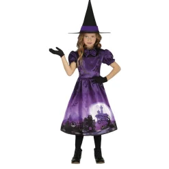 Heks Halloween Jurk Meisje Paars