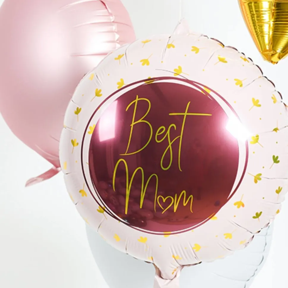 Helium Ballon Best Mum Roze Leeg 45cm