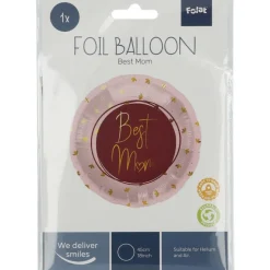 Helium Ballon Best Mum Roze Leeg 45cm