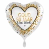 Helium Ballon Goud - 50 jaar - Van Harte!