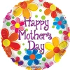 Helium Ballon Happy Mother's Day Bloemen 45cm leeg