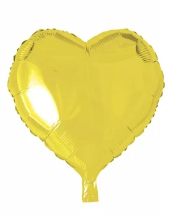 Helium Ballon Hart Geel 46cm leeg