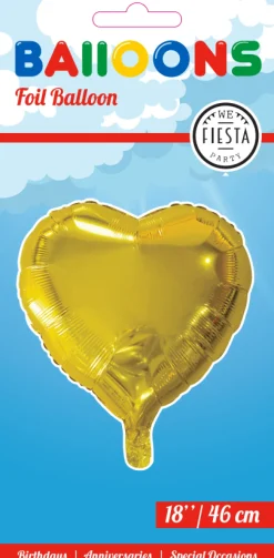 Helium Ballon Hart Goud 45cm leeg
