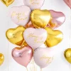 Helium Ballon Hart Goud Leeg 45cm