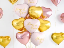 Helium Ballon Hart Goud Leeg 45cm