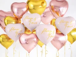 Helium Ballon Hart Goud Leeg 45cm