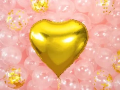 Helium Ballon Hart Goud Leeg 61cm