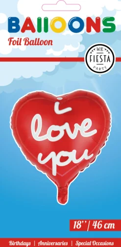 Helium Ballon Hart I Love You 45cm leeg