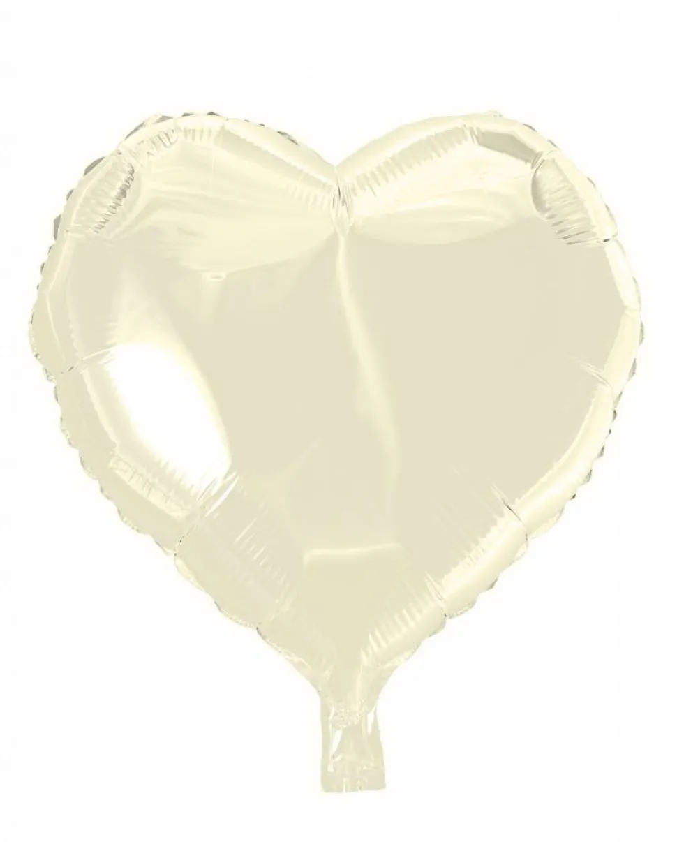 Helium Ballon Hart Ivoor 46cm leeg
