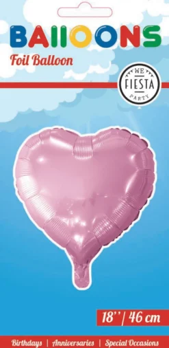 Helium Ballon Hart Lichtroze 45cm leeg
