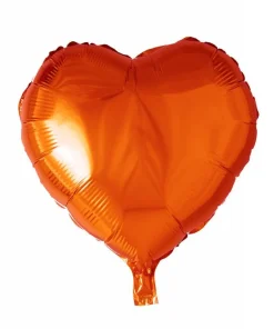 Helium Ballon Hart Oranje 46cm leeg