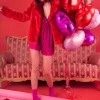 Helium Ballon Hart Rood Leeg 45cm