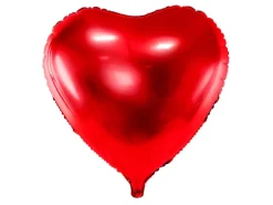 Helium Ballon Hart Rood Leeg 45cm