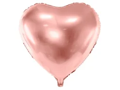 Helium Ballon Hart Rose Goud Leeg 61cm