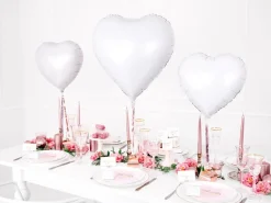 Helium Ballon Hart Wit Leeg 61cm