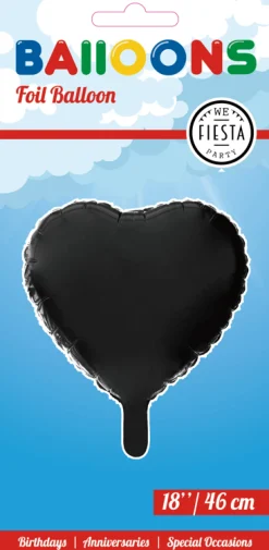Helium Ballon Hart Zwart 46cm leeg
