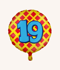 Helium Ballon 19 Jaar Gekleurd Leeg 46cm