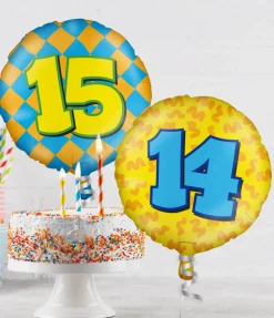 Helium Ballon 10 Jaar Gekleurd Leeg 46cm