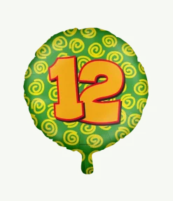 Helium Ballon 12 Jaar Gekleurd Leeg 46cm
