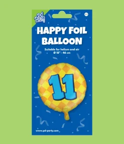 Helium Ballon 11 Jaar Gekleurd Leeg 46cm