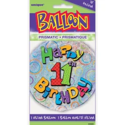 Helium Ballon 11 Jaar Glitters 45cm leeg