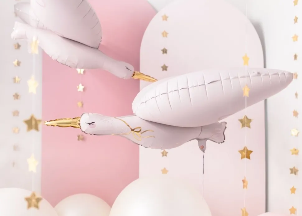 Helium Ballon Ooievaar Leeg 1m