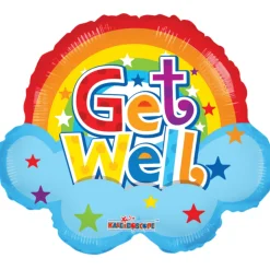 Helium Ballon Regenboog Get Well 45cm leeg