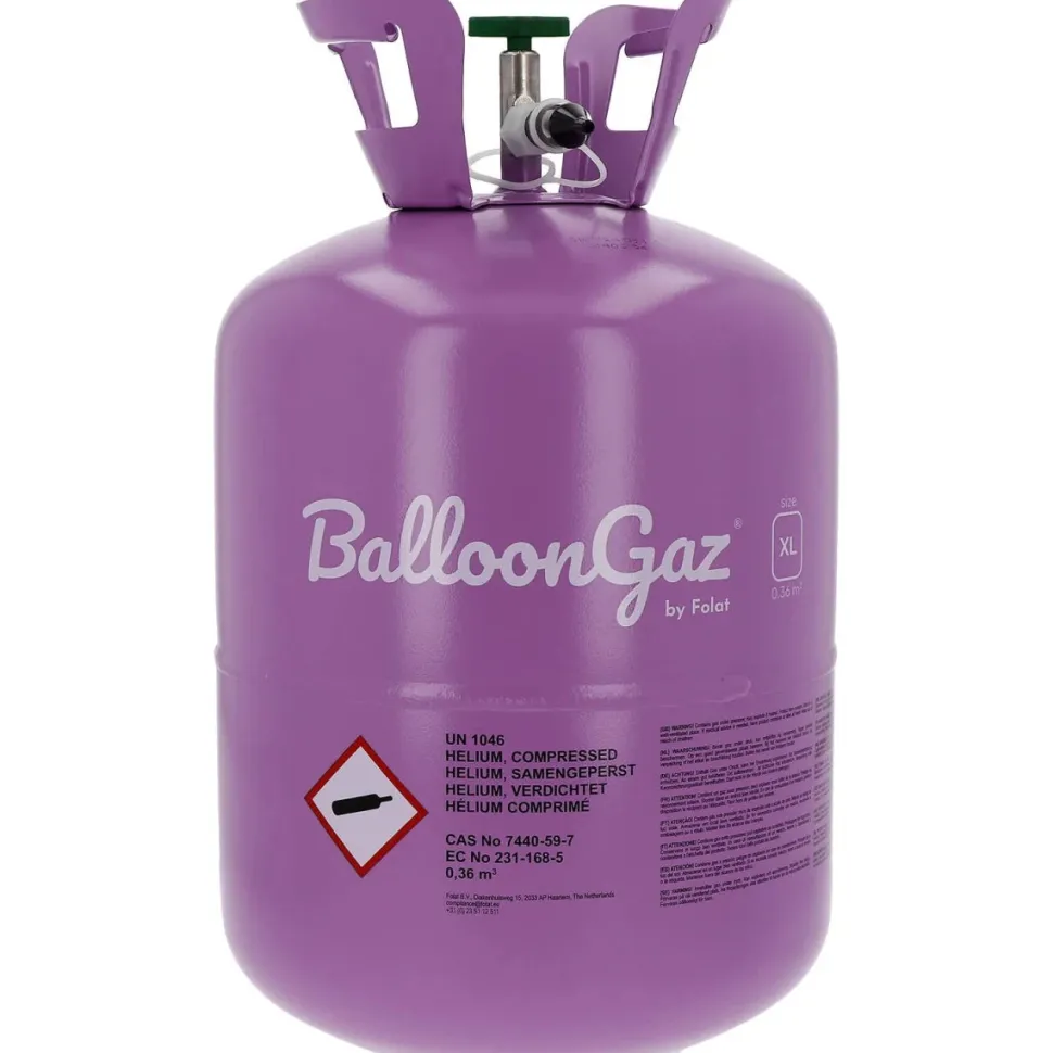 Helium Tank met 100 Ballonnen en Lint