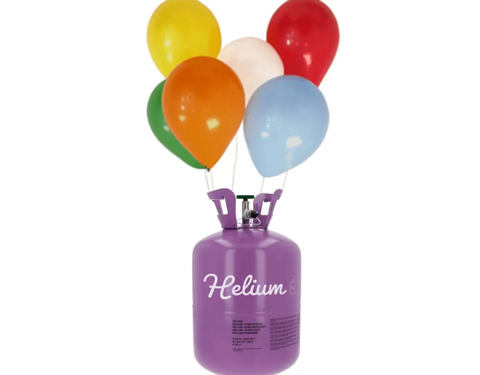 Helium Tank met 100 Ballonnen en Lint