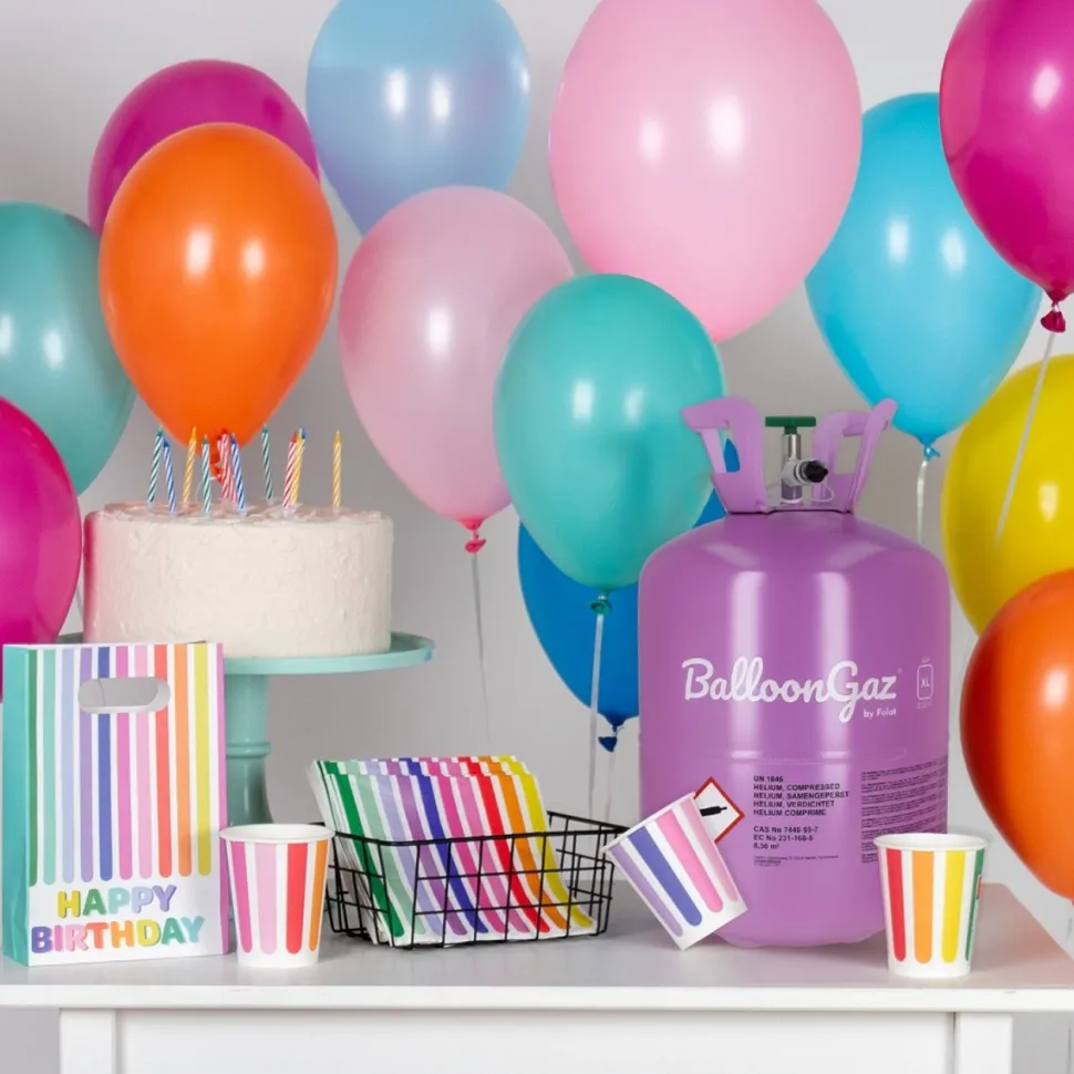 Helium Tank met 200 Ballonnen en Lint