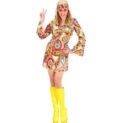Hippie 60S Jurk Gekleurd Dames