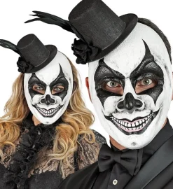 Hoed Masker Zwart Wit Schedel