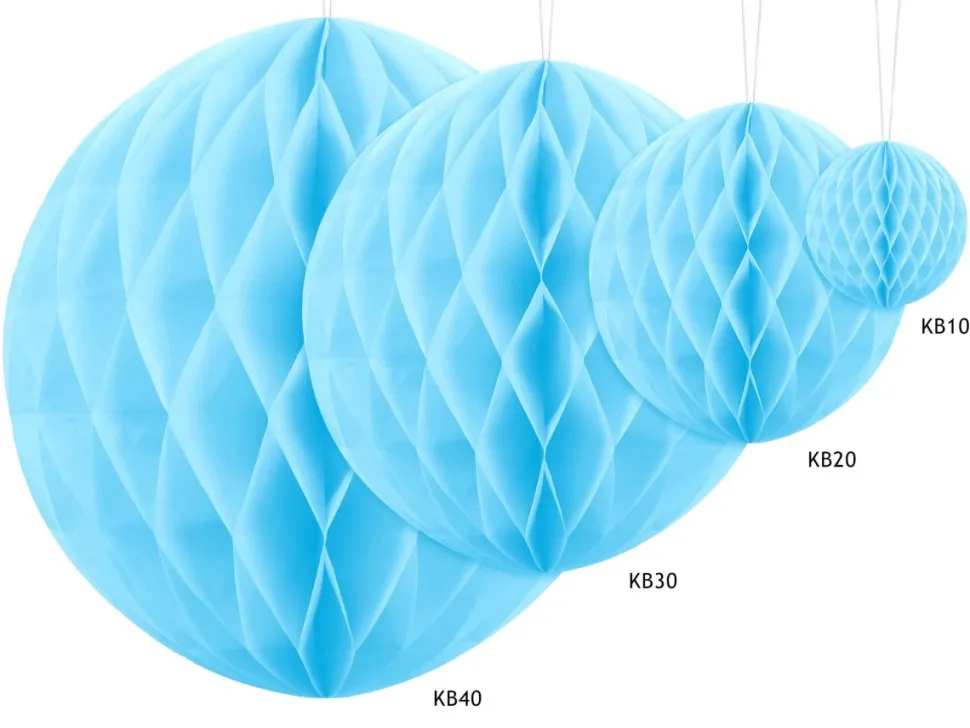 Honeycomb Bal Lichtblauw 40cm