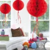 Honeycomb Bal Rood Franje 30cm