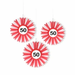 Honeycomb 50 Jaar Verkeersbord 25cm 3st