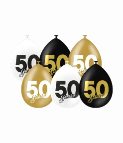 50 Jaar Ballonnen 30cm 6st