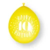 10 Jaar Ballonnen Gekleurd 23cm 10st