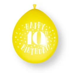 10 Jaar Ballonnen Gekleurd 23cm 10st